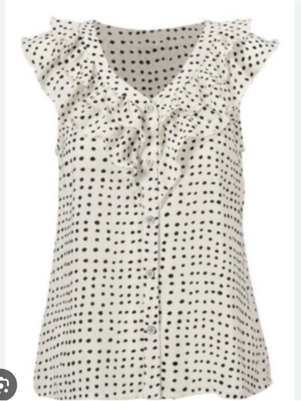 New Cabi Polka Dot Top Size Small